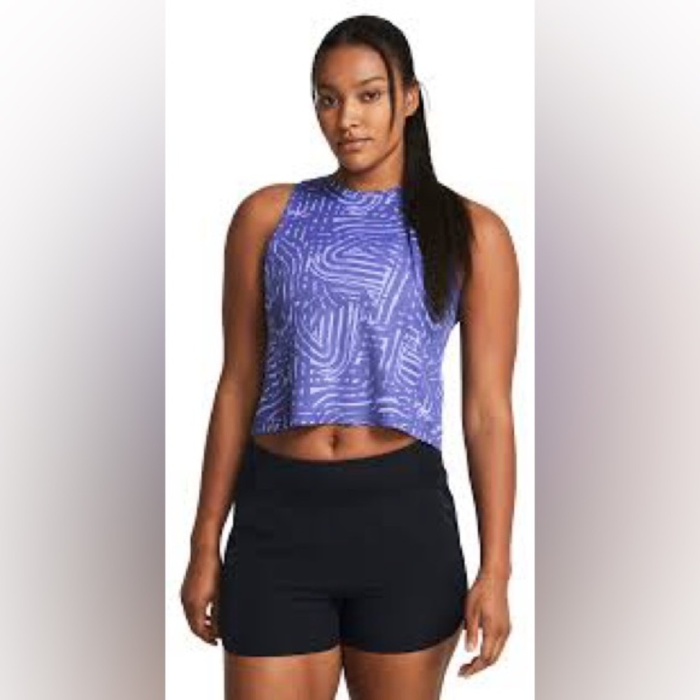Under Armour Fish Pro Chill Tank Top for Ladies - Starlight/Carolina Blue - M